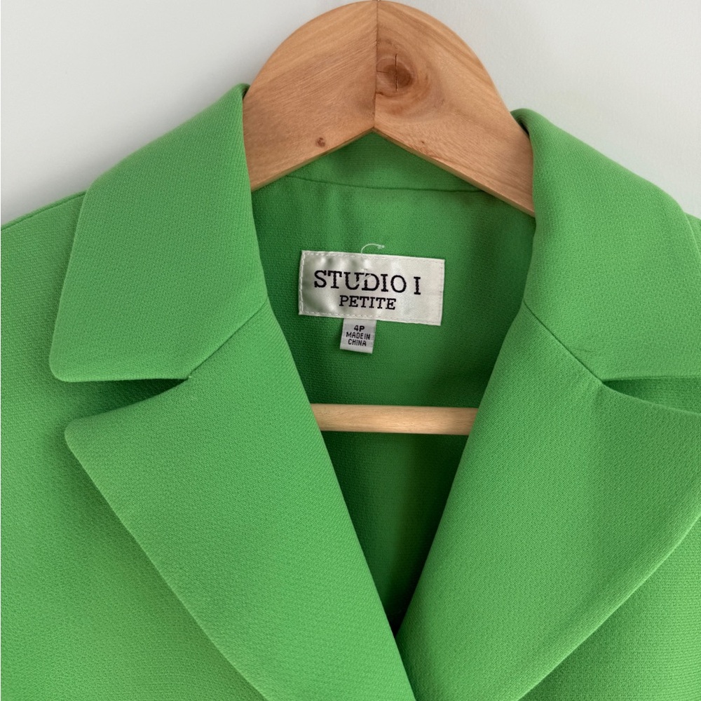 Vintage ladies blazer shirt button up lime - Picture 4 of 5